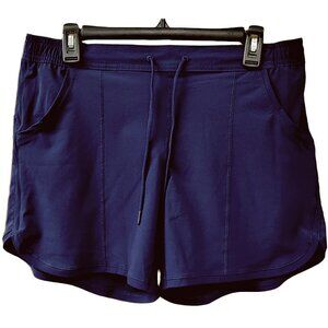 Lands' End Sport Women's Athletic Workout Sports Running Shorts Navy Blue Sz 12